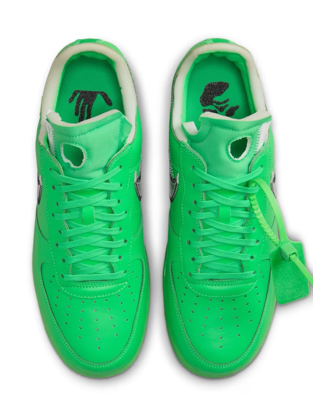 Nike Off-White Neon Green Low-Top Sneakers